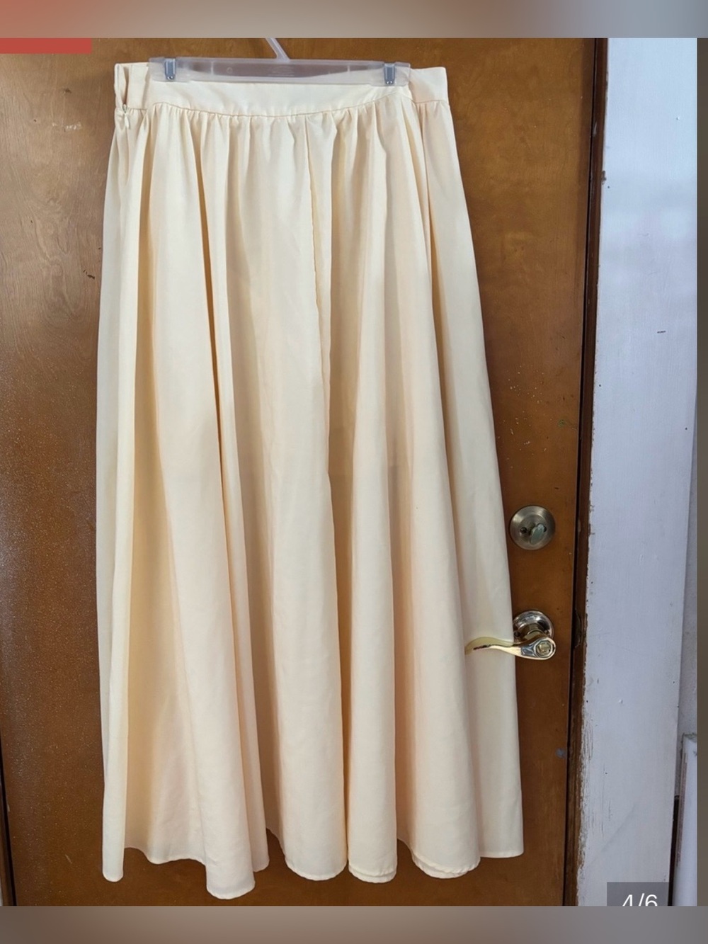 Butter yellow maxi skirt.